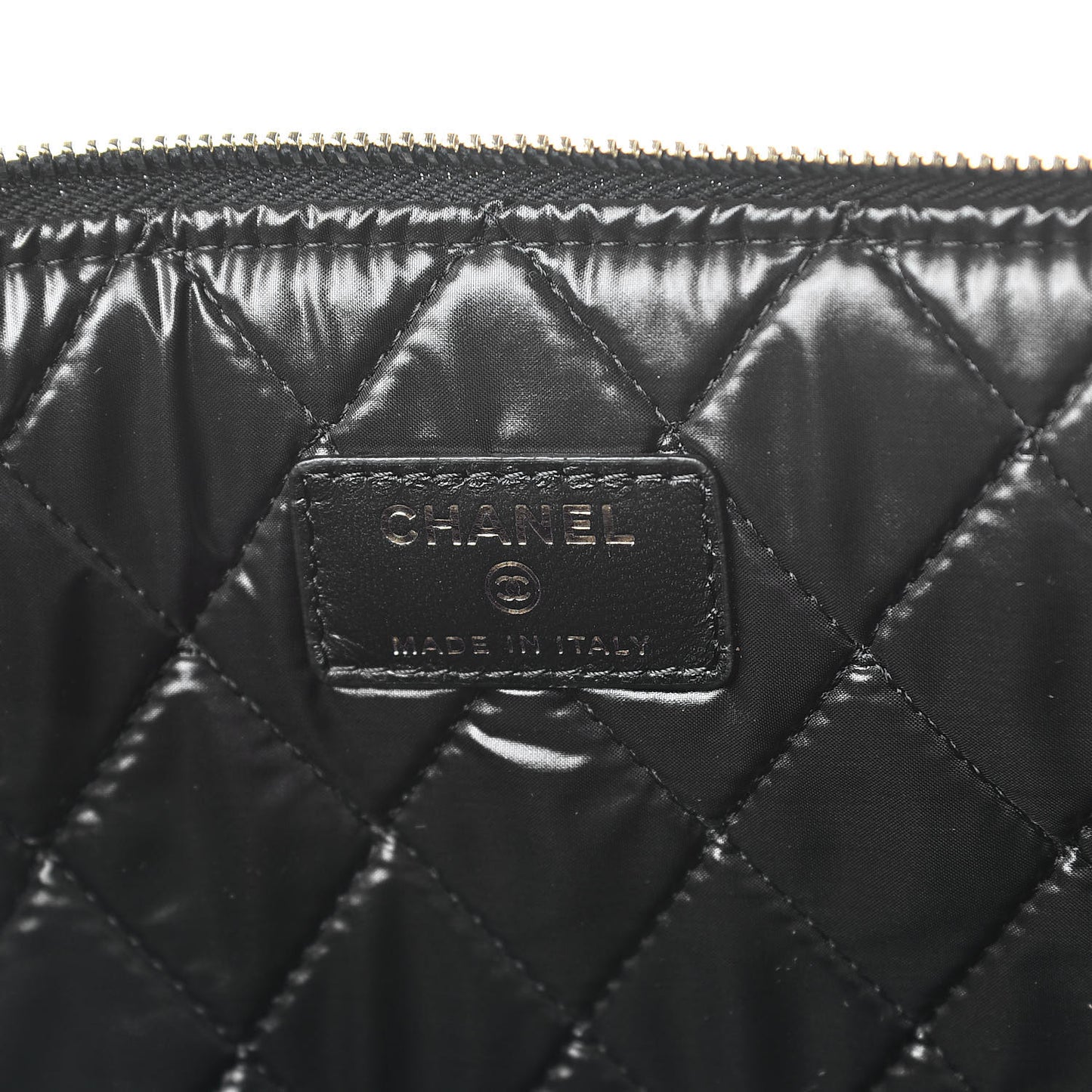 Velvet Quilted Medium Cosmetic Case Black