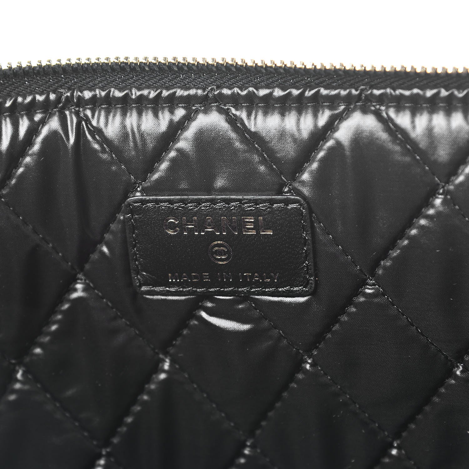 Chanel Velvet Quilted Medium Cosmetic Case Black 6 of 8