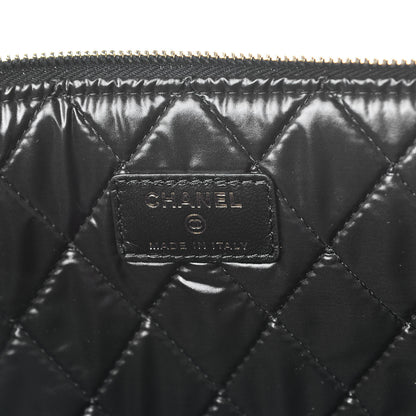 Chanel Velvet Quilted Medium Cosmetic Case Black 6 of 8