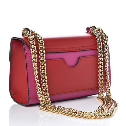 Gucci Calfskin Small Padlock Shoulder Bag New Rosette Hibiscus Red 3 of 9