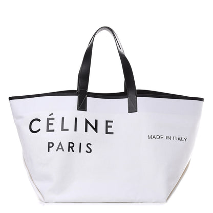 Celine Textile Medium Made In Tote Black White 1 of 10