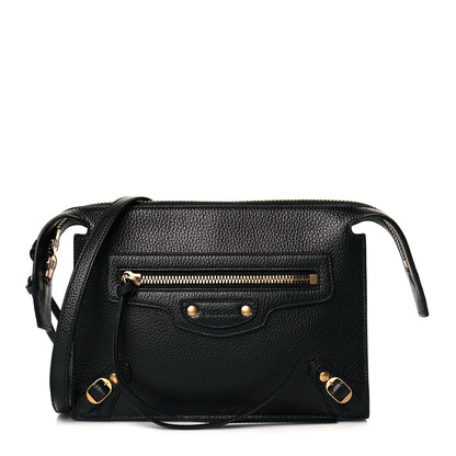 Balenciaga Grained Calfskin Neo Classic Gold Hardware Multipouch Black 1 of 10