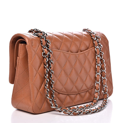Chanel Caviar Quilted Medium Double Flap Dark Beige 3 of 12