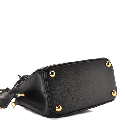 Prada Saffiano Lux Micro Galleria Double Zip Tote Black 9 of 12