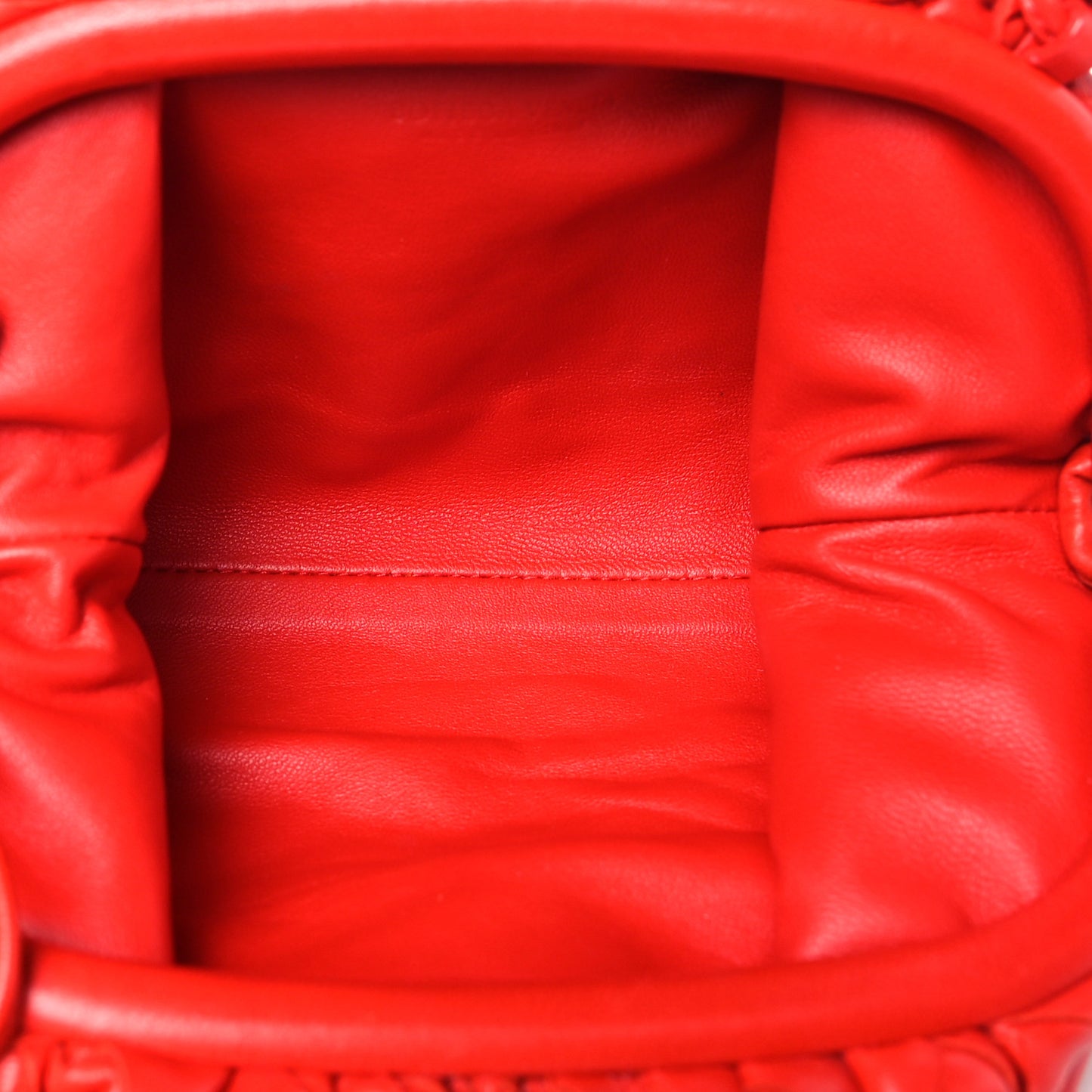 Nappa Intrecciato The Mini Pouch Bright Red