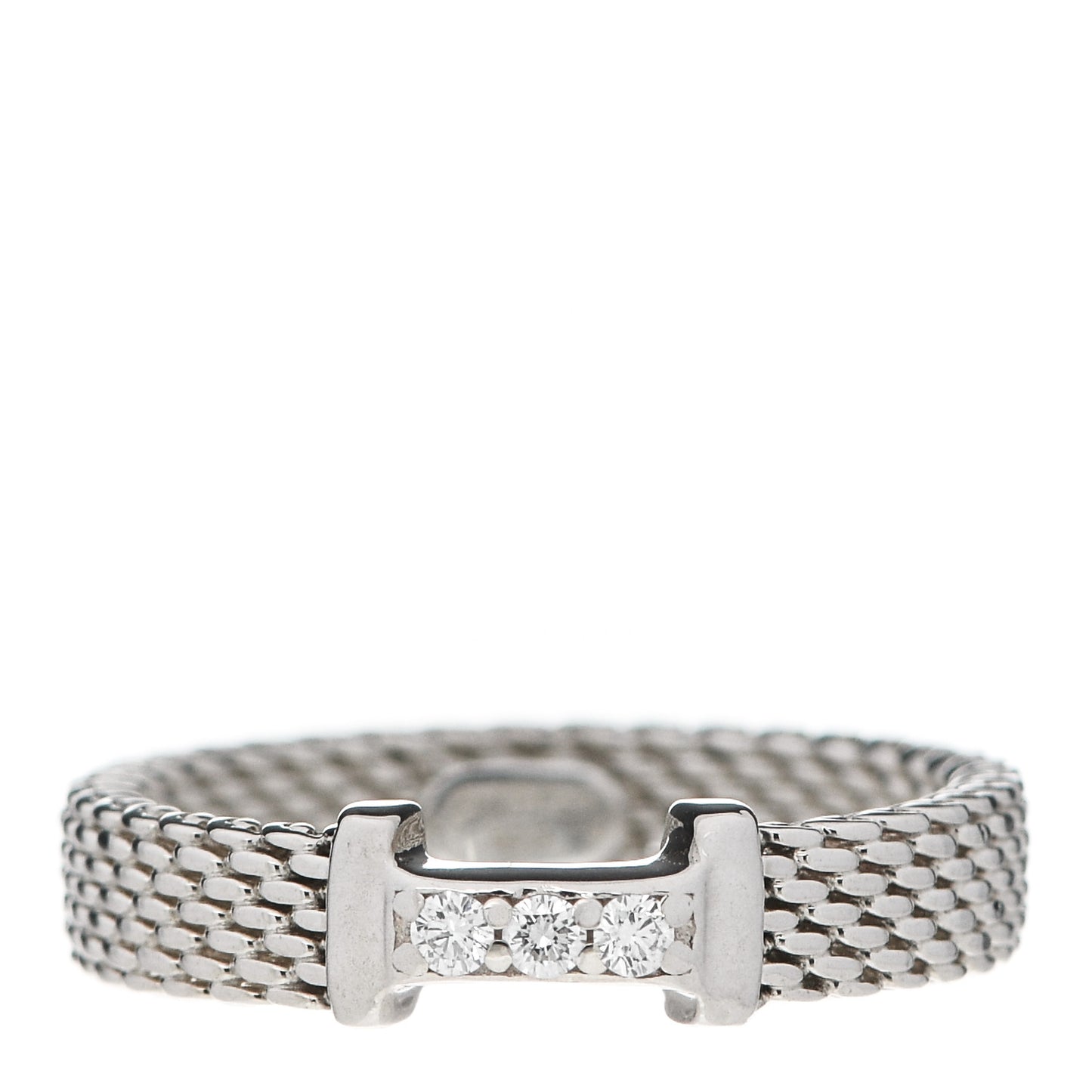 Sterling Silver Diamond Narrow Somerset Ring 45 3.5