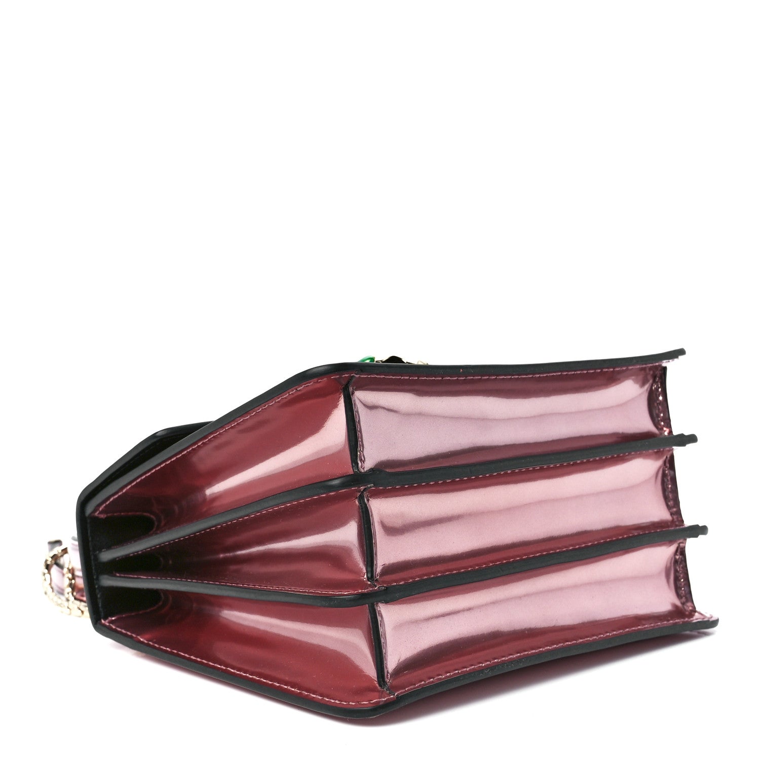 Bulgari Metallic Calfskin Serpenti Forever Top Handle Rose Quartz 5 of 14