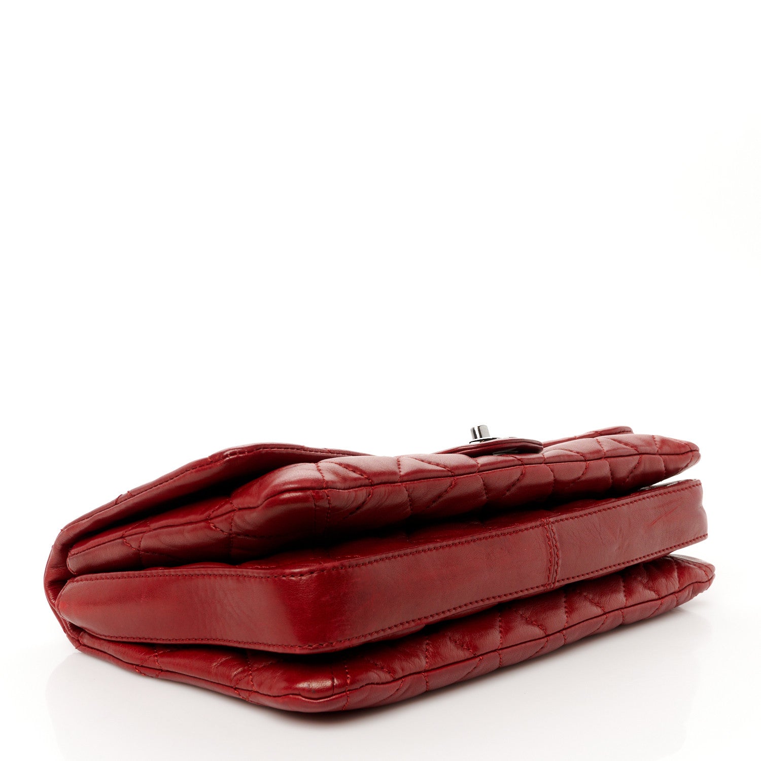 Chanel Lambskin Quilted Large 3 Flap Red 4 of 12