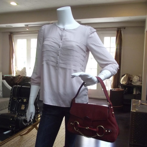Leather Horsebit Flap Red