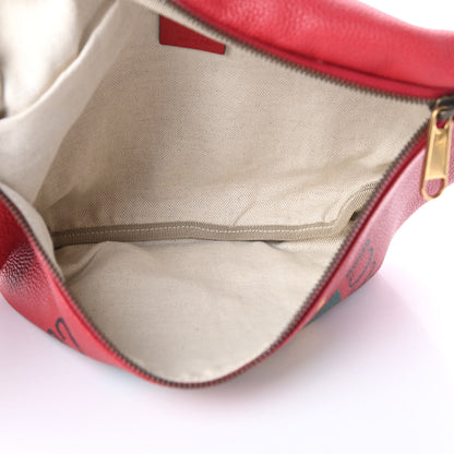 Gucci Grained Calfskin Logo Belt Bag Hibiscus Red 5 of 11