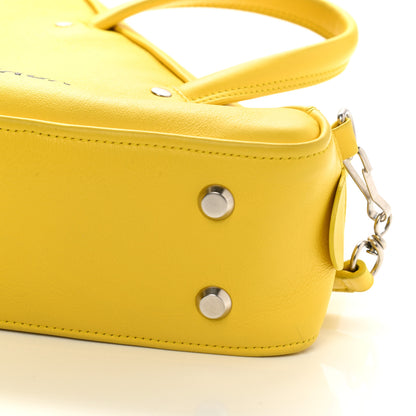 Balenciaga Shiny Day Calfskin Logo S Triangle Duffle Jaune Black 16 of 25