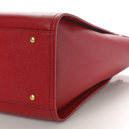 Chanel Caviar Small Studded Deauville Tote Red 10 of 12