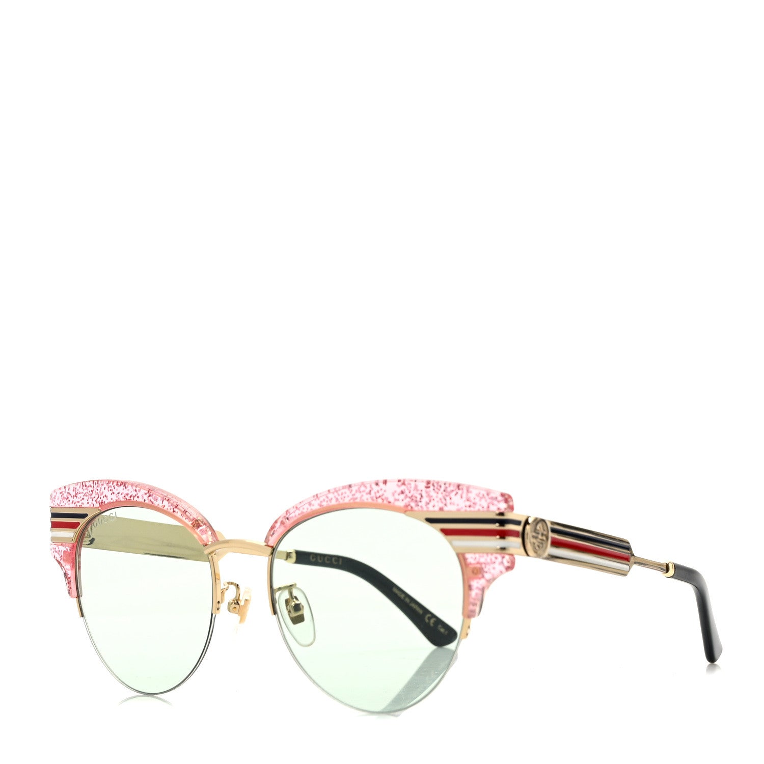 Gucci Glitter Cat Eye Sunglasses GG0283S Pink 1 of 8
