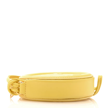 Celine Smooth Calfskin Triomphe Oval Wallet Yellow 4 of 9