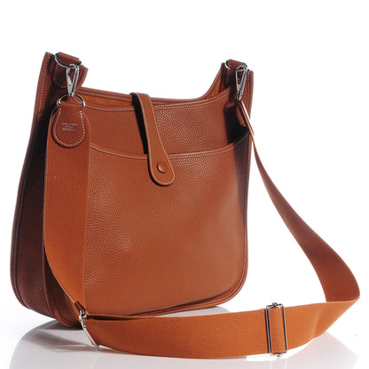 Hermes Taurillon Clemence Evelyne III GM Gold 3 of 8