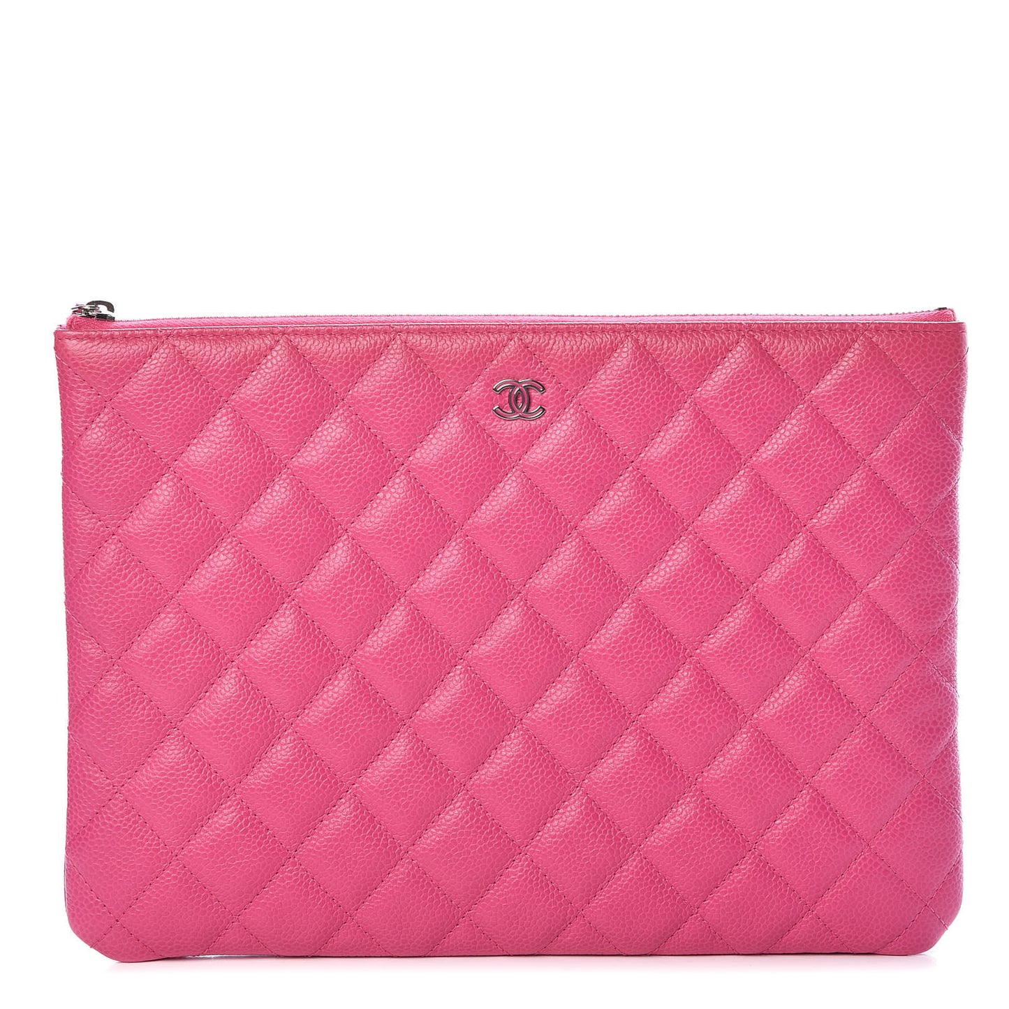 Caviar Quilted Medium Cosmetic Case Pink