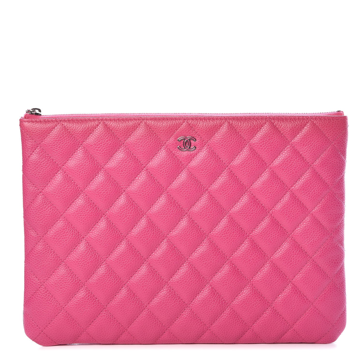 Chanel Caviar Quilted Medium Cosmetic Case Pink 1 of 12