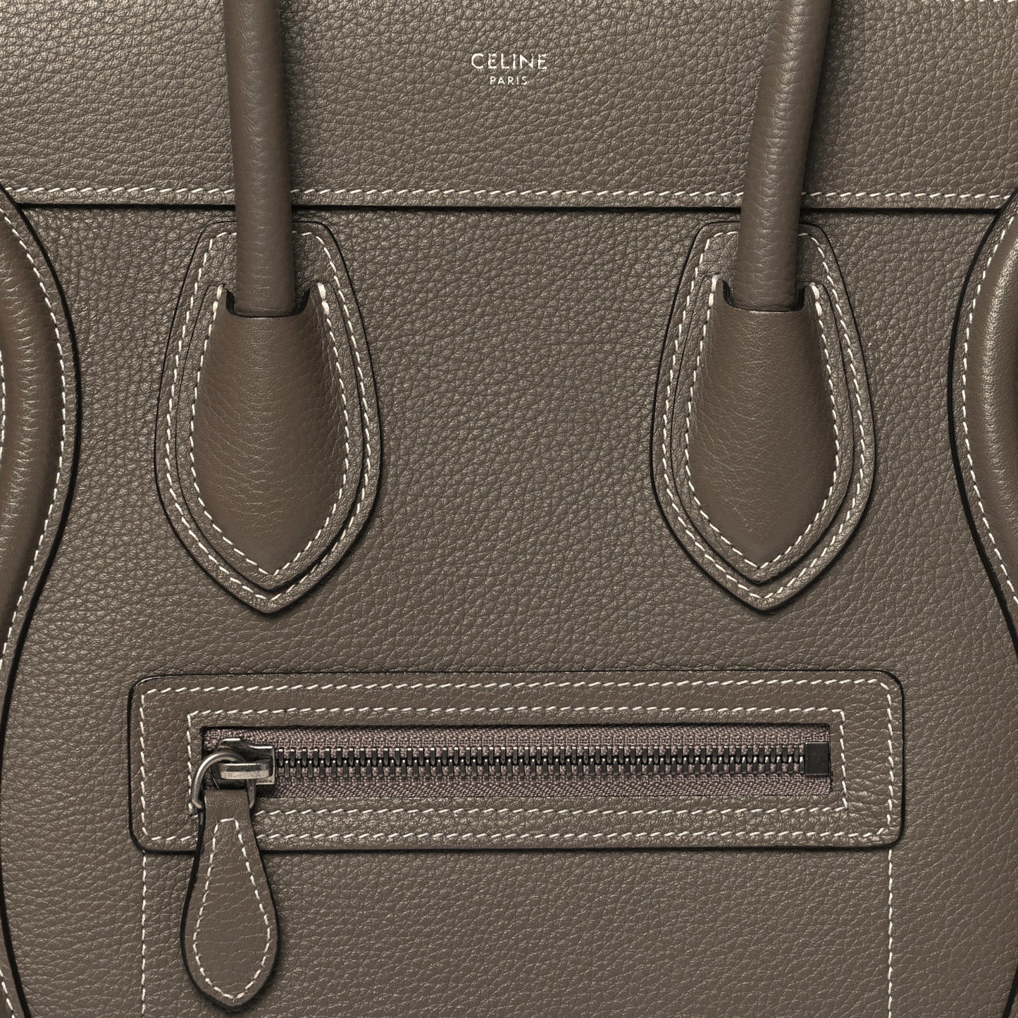 Drummed Calfskin Micro Luggage Souris
