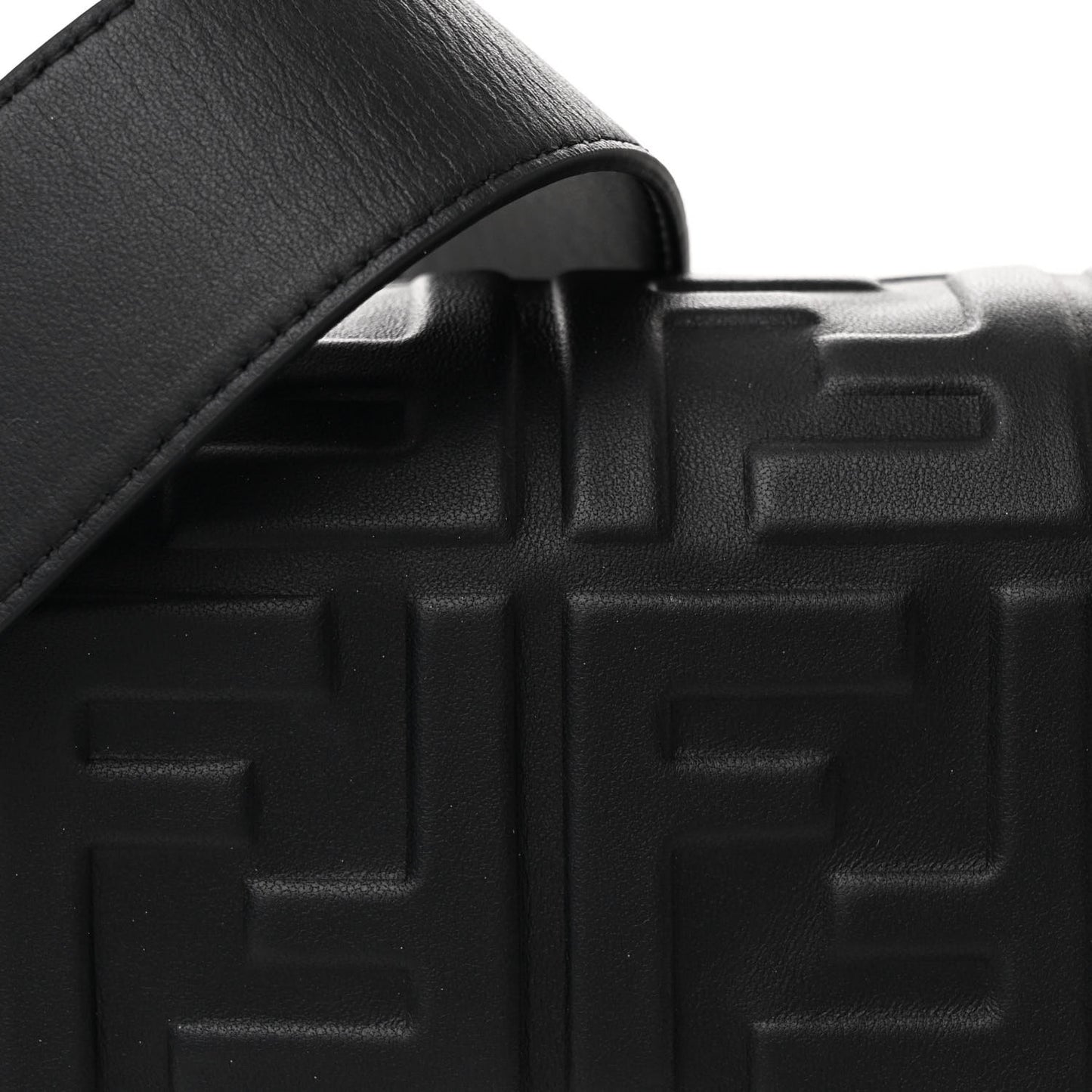 Nappa FF 1974 Embossed Baguette Black