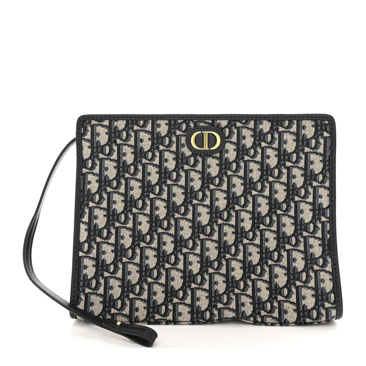 Christian Dior Oblique 30 Montaigne Pouch Blue 1 of 9