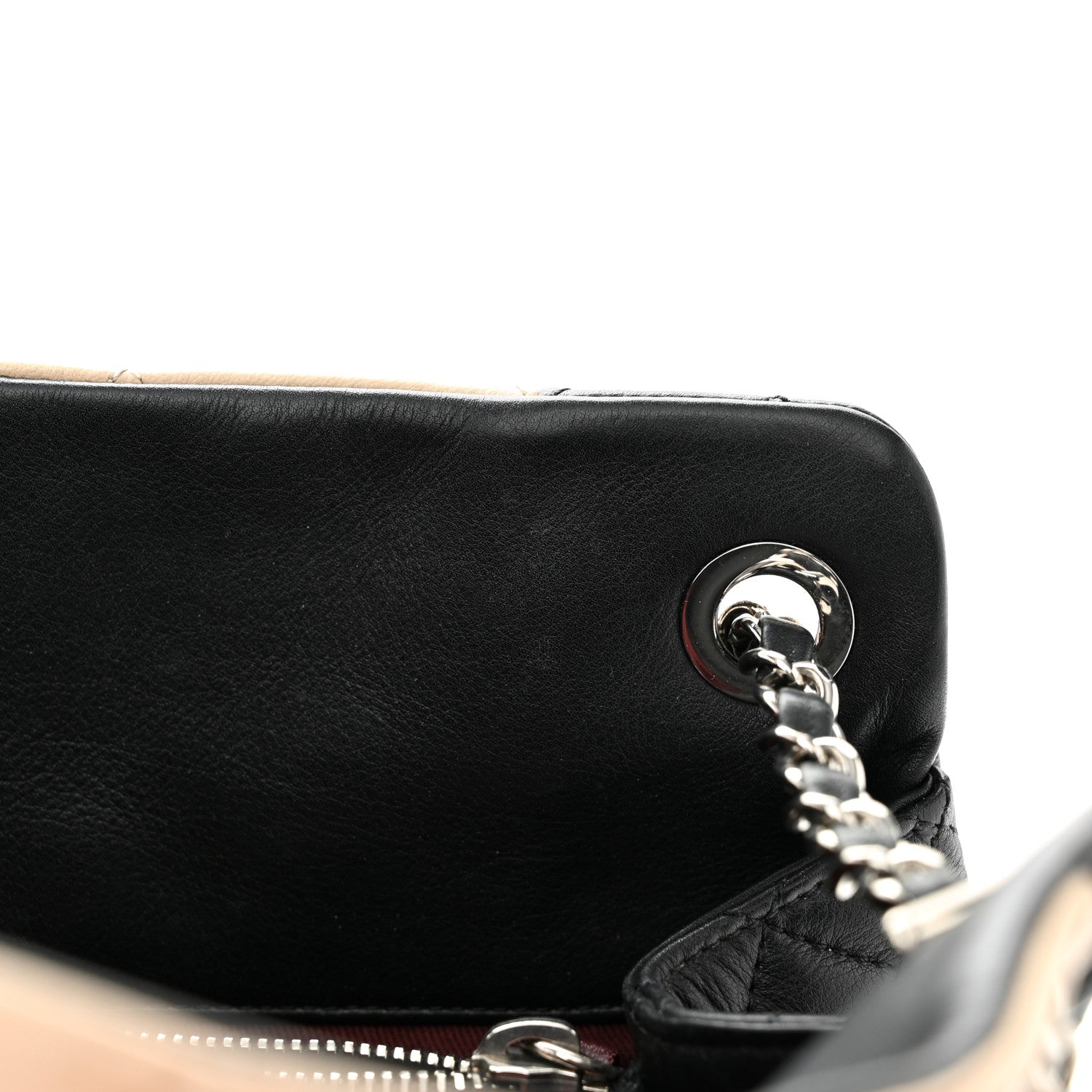 Chanel Lambskin Quilted CC Shopping Tote Black Rose Clair 15 of 15