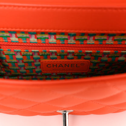 Chanel Rubber Quilted Lambskin Mini Square Coco Rain Flap Orange 6 of 10