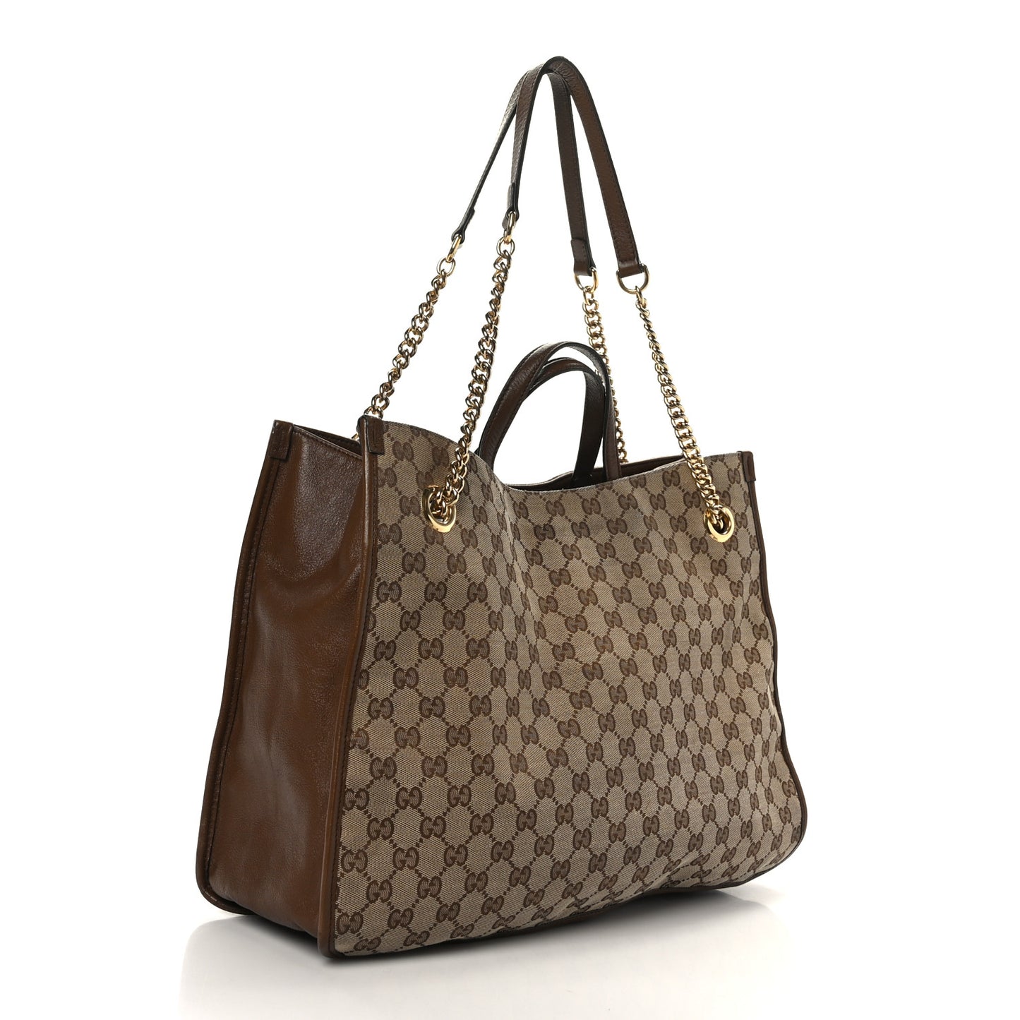 Monogram Calfskin Large Horsebit 1955 Tote Bag Beige Brown Sugar