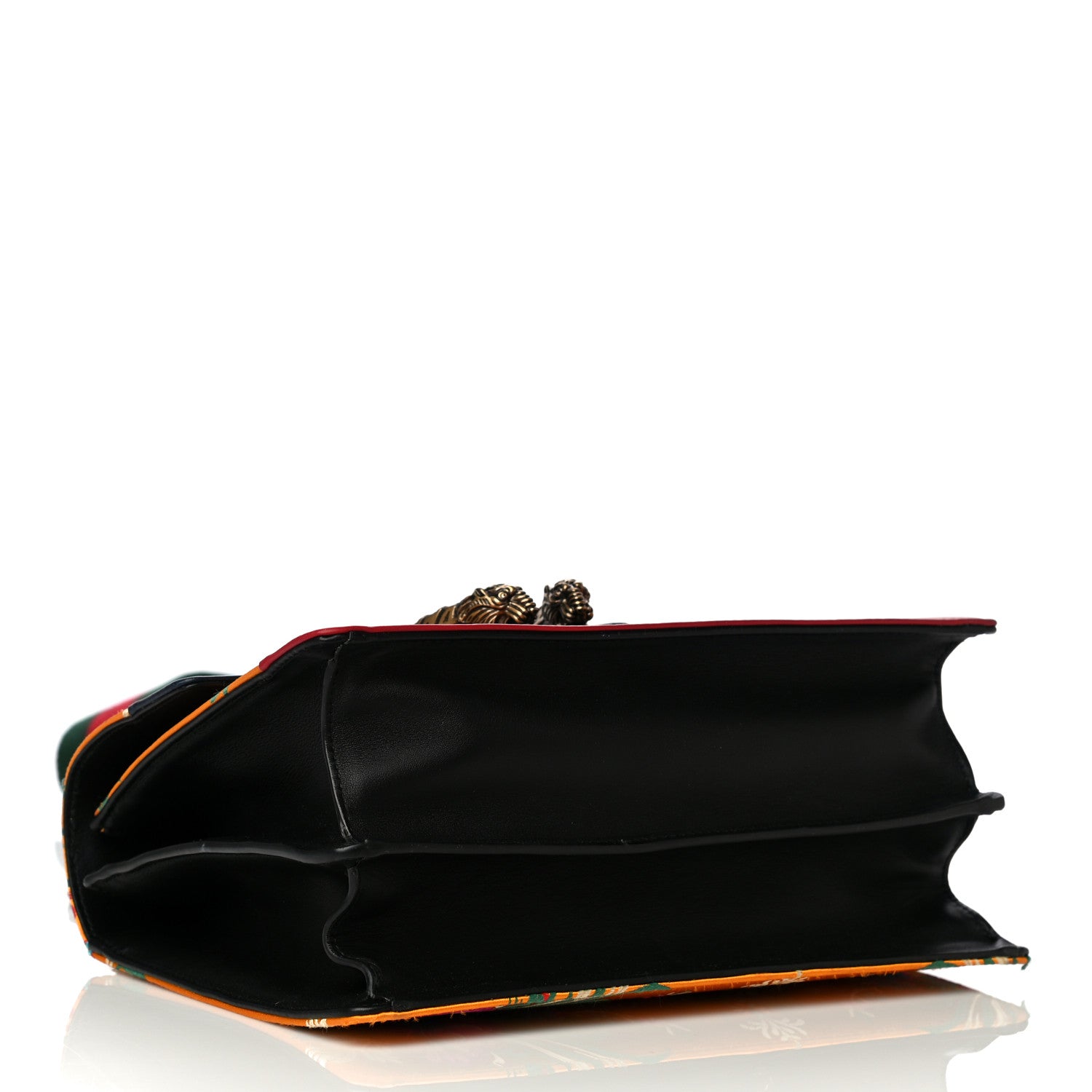 Gucci Satin Calfskin Bamboo Web Tokyo Print Medium Dionysus Top Handle Bag Giallo Multicolor Blue Agata Hibiscus Red 3 of 40