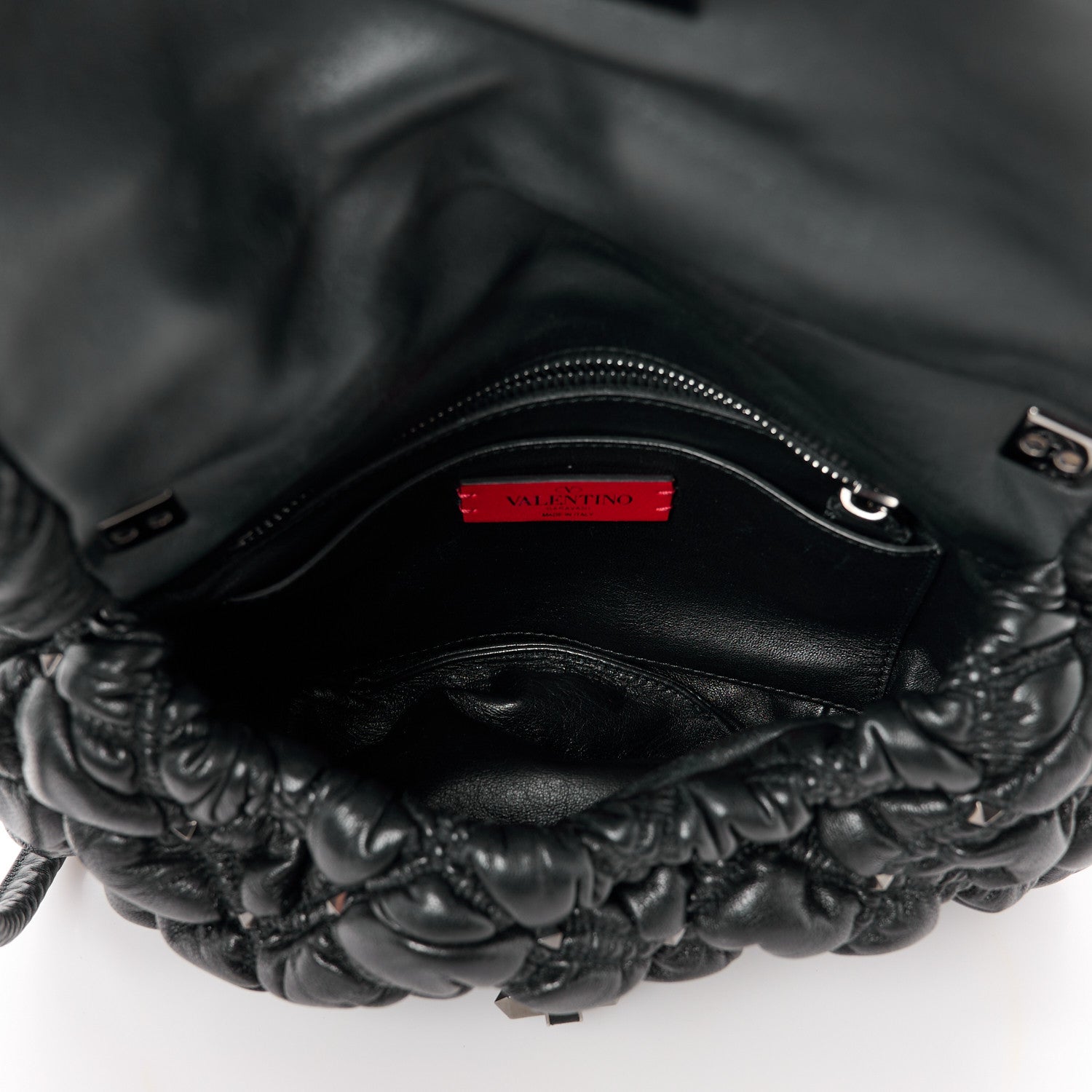 Valentino Garavani Nappa Medium Spikeme Shoulder Bag Black 5 of 11