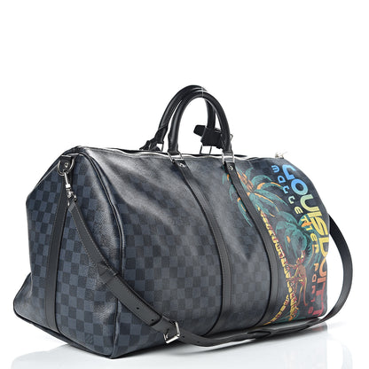 Louis Vuitton Damier Cobalt Jungle Keepall Bandouliere 55 3 of 15