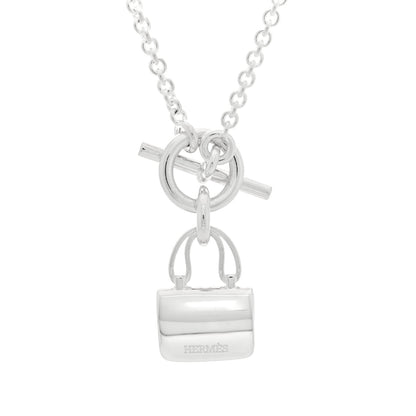 Hermes Sterling Silver Constance Amulettes Pendant Necklace 4 of 5