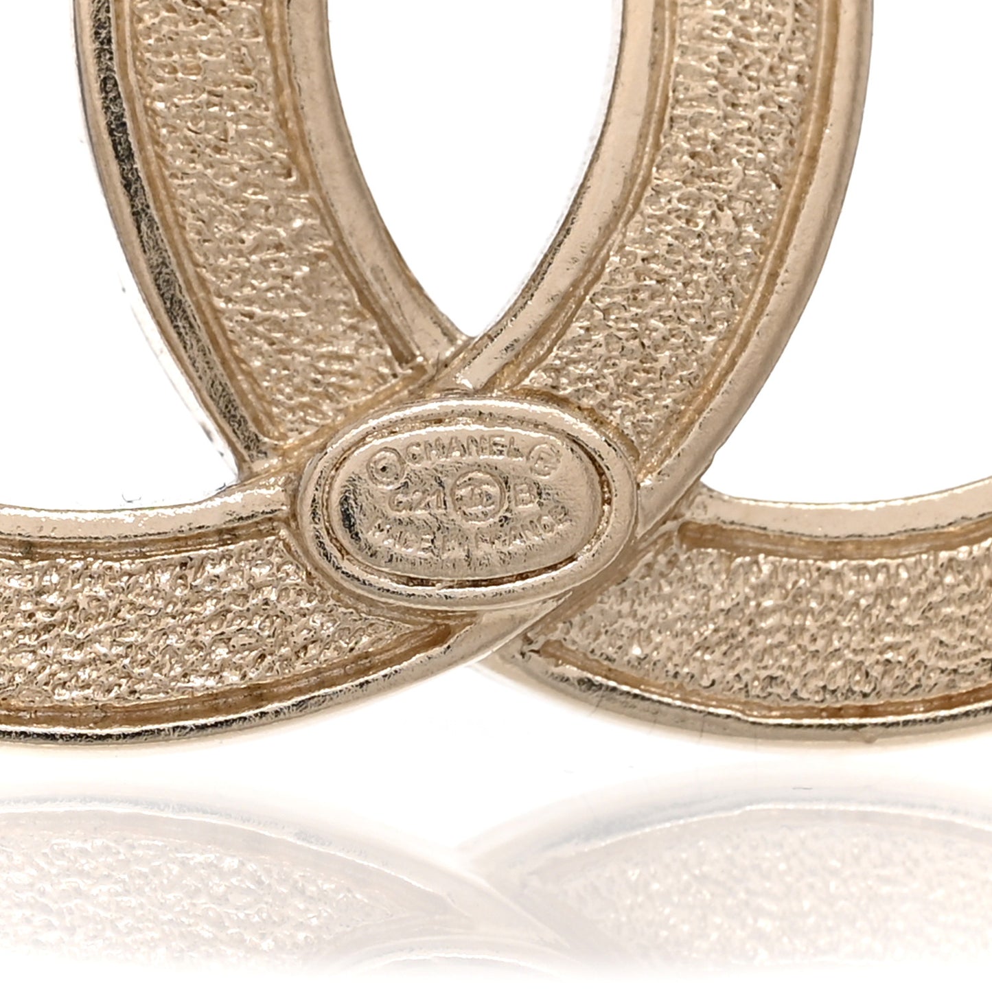 Crystal CC Brooch Gold