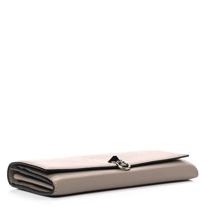 Fendi Vitello Liberty Century Lucido By The Way Continental Wallet Tortora 3 of 5