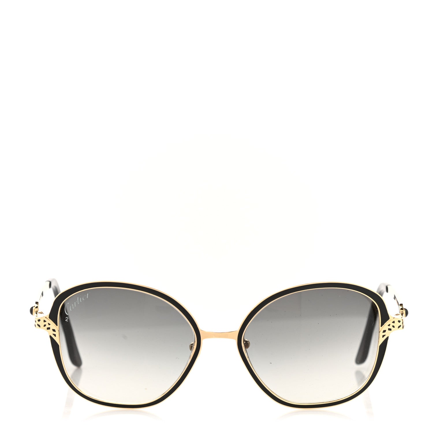 Cartier Panthere De Cartier Sunglasses Gold Black 2 of 8