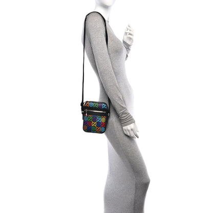 Gucci GG Supreme Monogram Psychedelic Messenger Bag Black 2 of 10