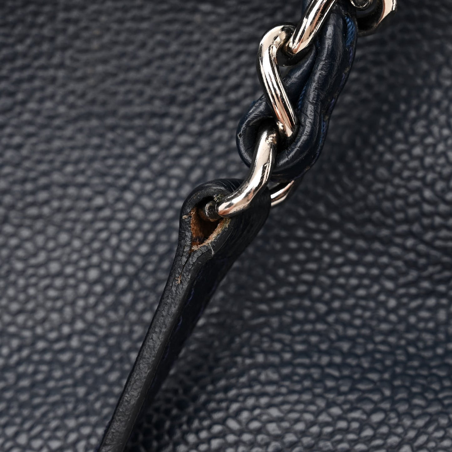 Caviar CC Timeless Shopping Tote Navy