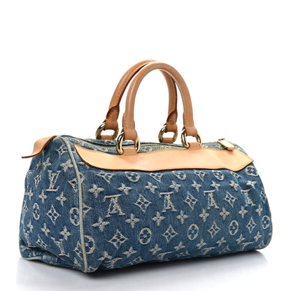 Louis Vuitton Monogram Denim Neo Speedy Blue 3 of 8