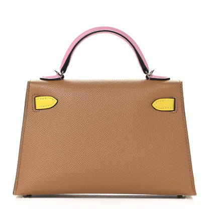 Hermes Epsom Mini Kelly Sellier 20 Chai Mauve Sylvestre Lime 3 of 31