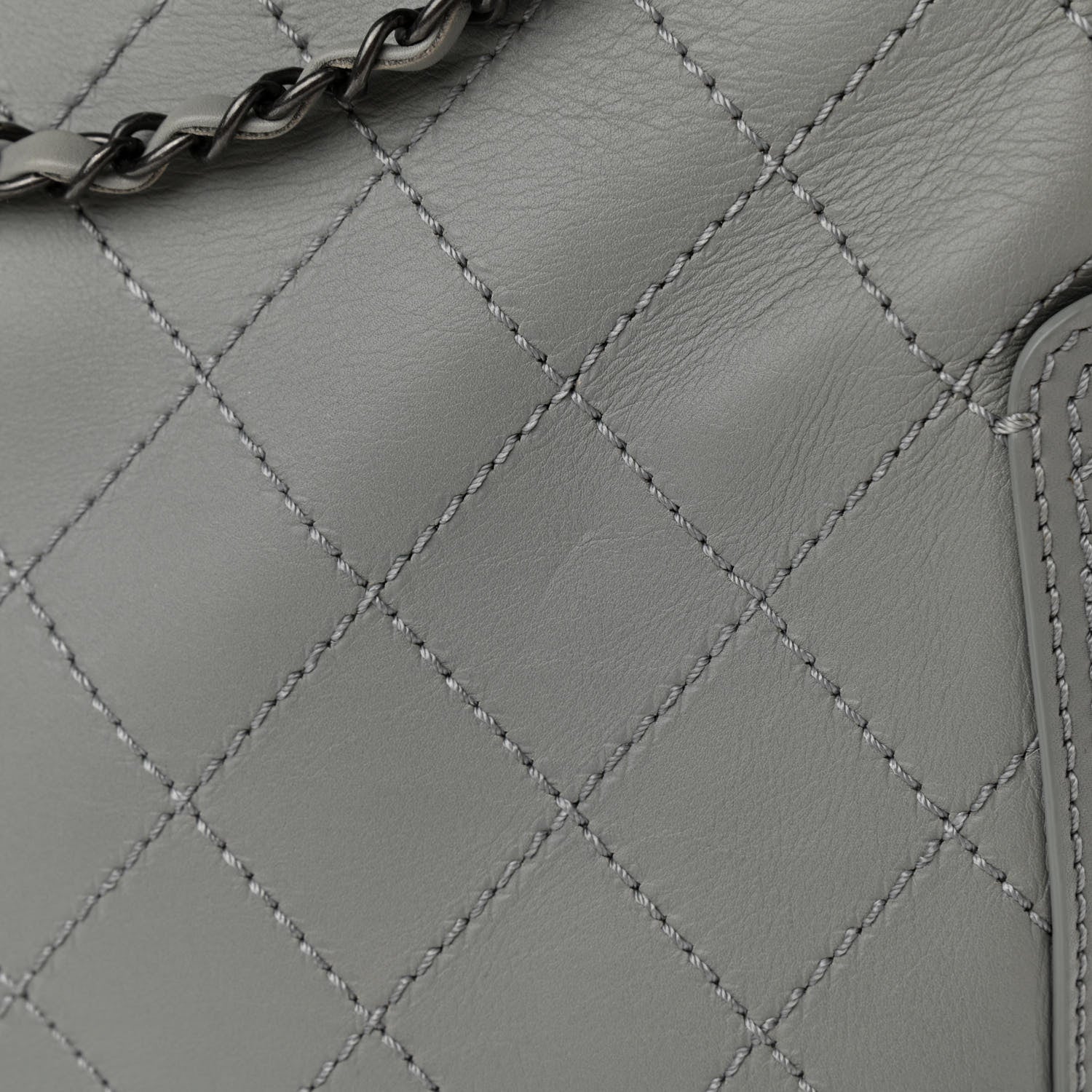 Chanel Grained Calfskin Small CC Pocket Tote Grey 11 of 11