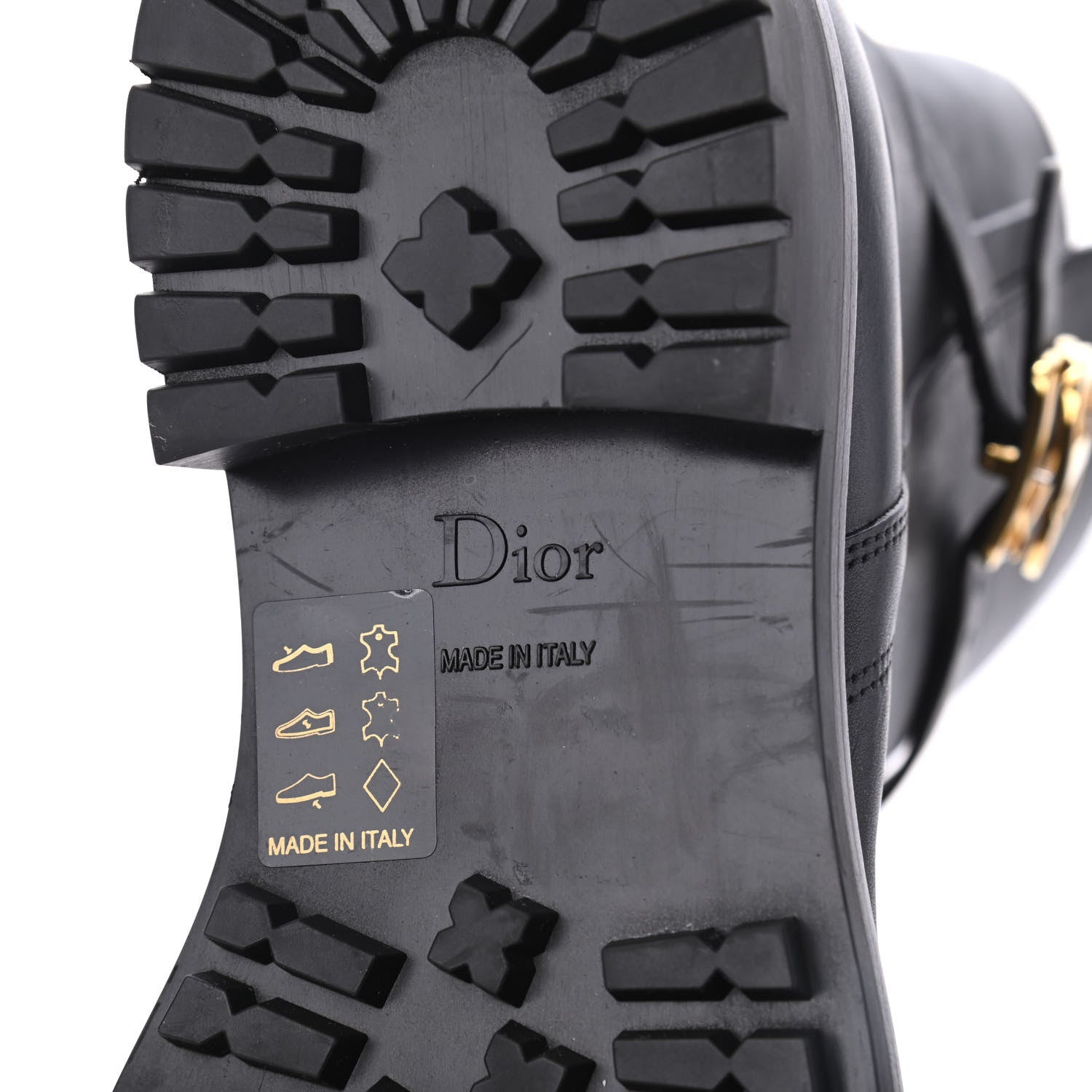 Christian Dior Calfskin Empreinte Ankle Boot 37 Black 7 of 19