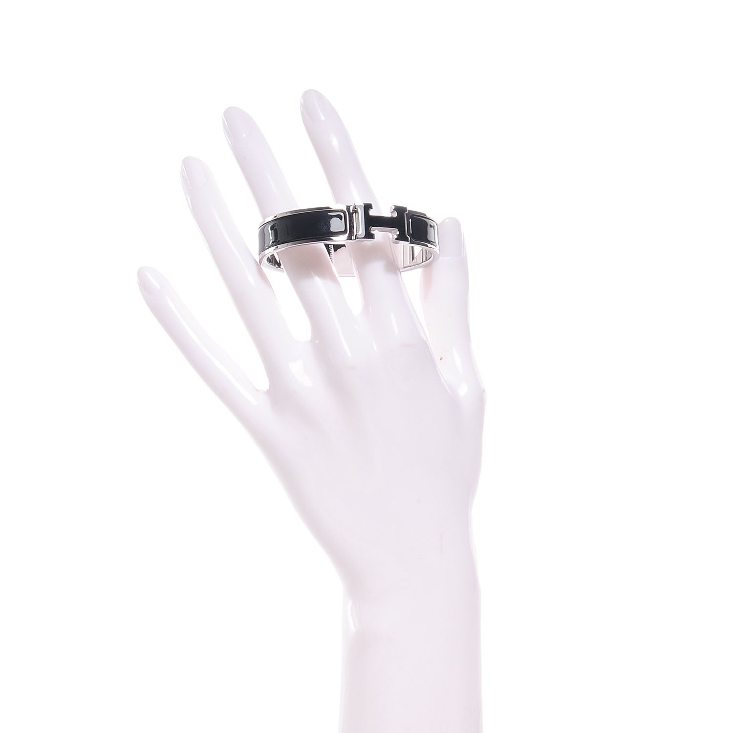 Hermes Enamel Narrow Clic Clac H Bracelet PM Black 2 of 5