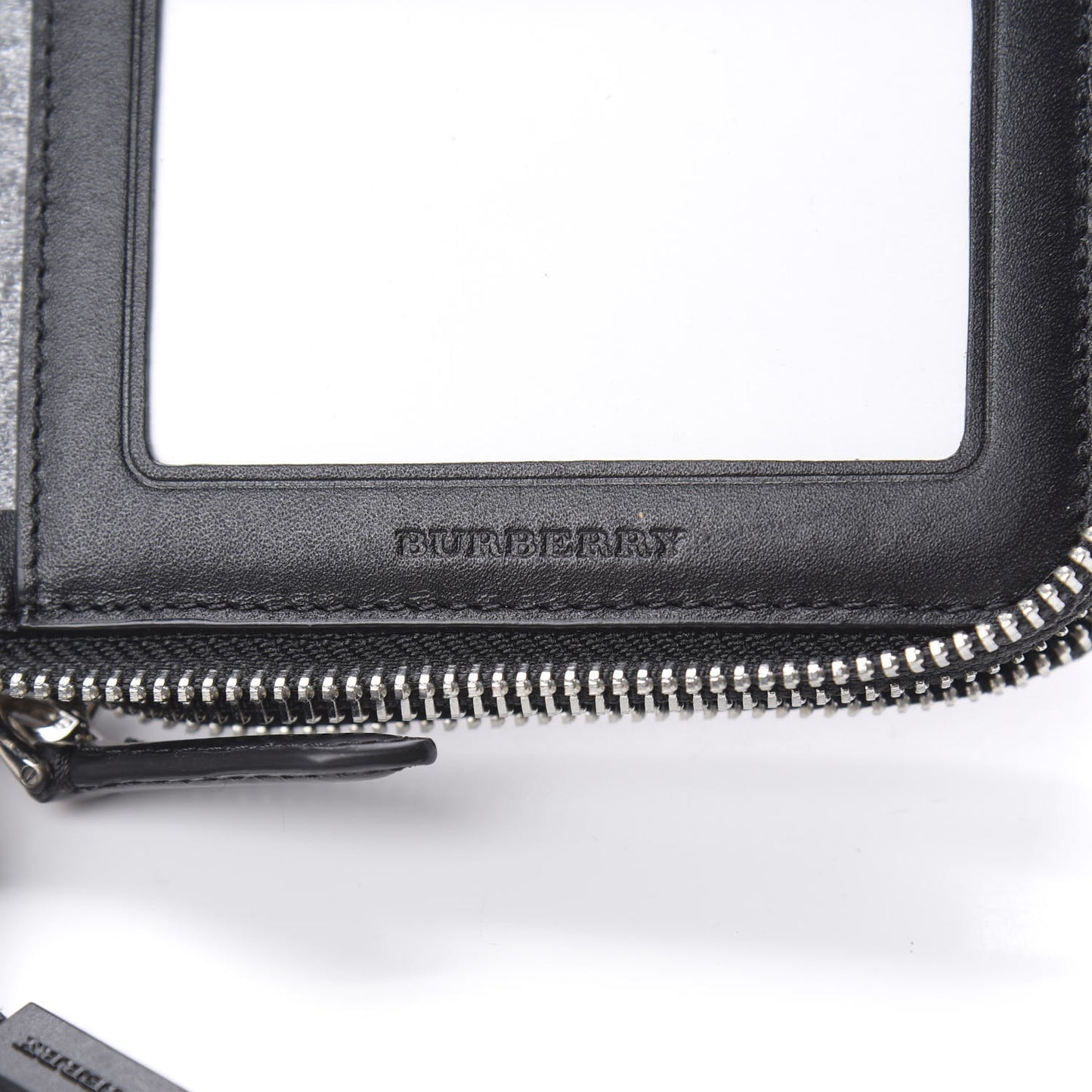 London Check Travel Wallet Navy Black