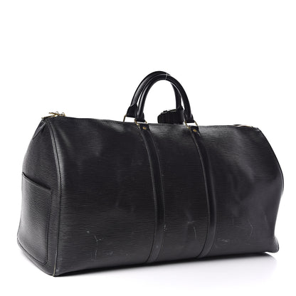 Louis Vuitton Epi Keepall 55 Black 3 of 21