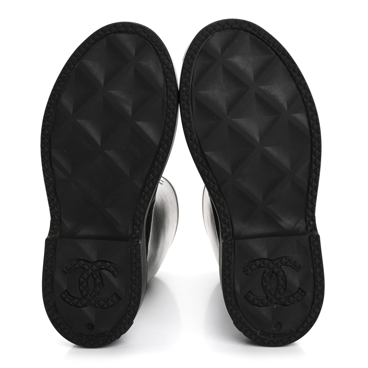 Chanel Caoutchouk CC High Boots 39 Black 5 of 8