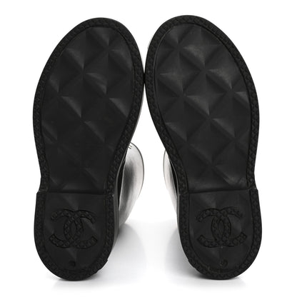 Chanel Caoutchouk CC High Boots 39 Black 5 of 8