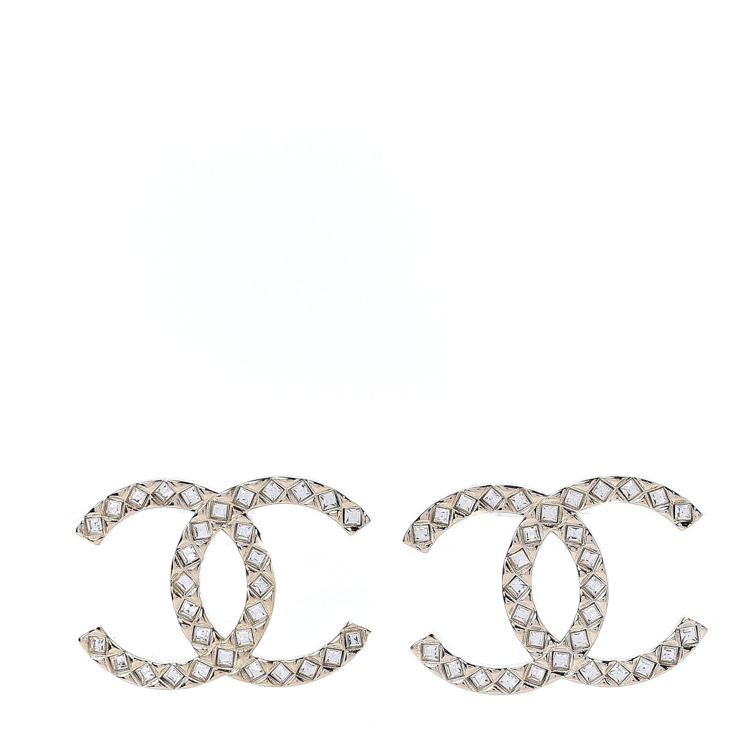 Baguette Crystal High Society CC Earrings Gold