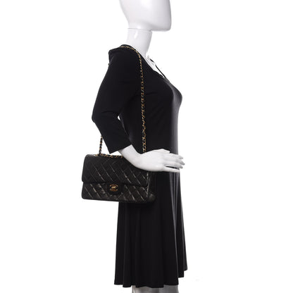 Chanel Lambskin Quilted Medium Double Flap Black 2 of 10