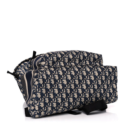 Christian Dior Oblique Diortravel Backpack Blue 3 of 9