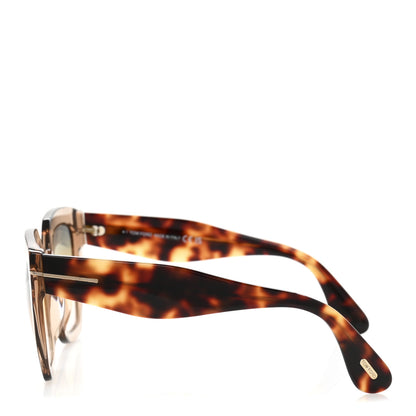 Tom Ford Acetate Square Sunglasses TF939 Transparent Tortoise 3 of 9