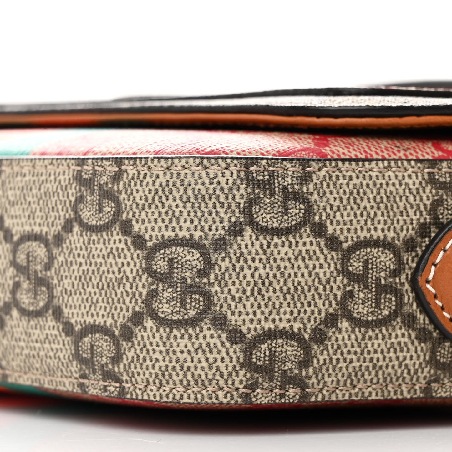 X DANS LE VERT GG Supreme Monogram Cuoio Web Mini Retro Interlocking G Top Handle Beige Rosso Ebony Harness Brown